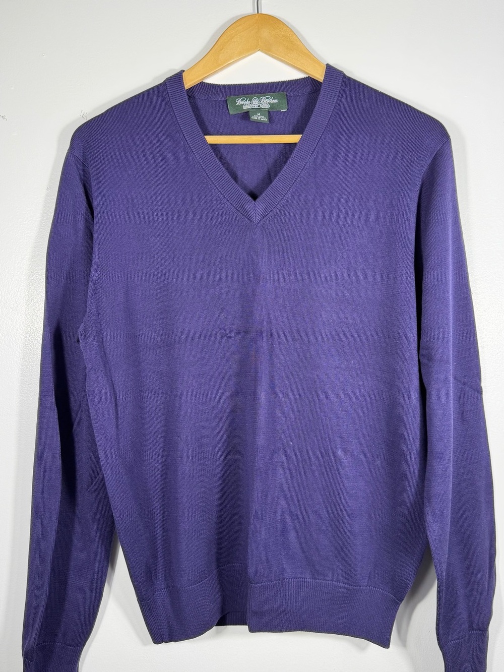 Brooks Brothers Men's V-Neck Sweater - Purple